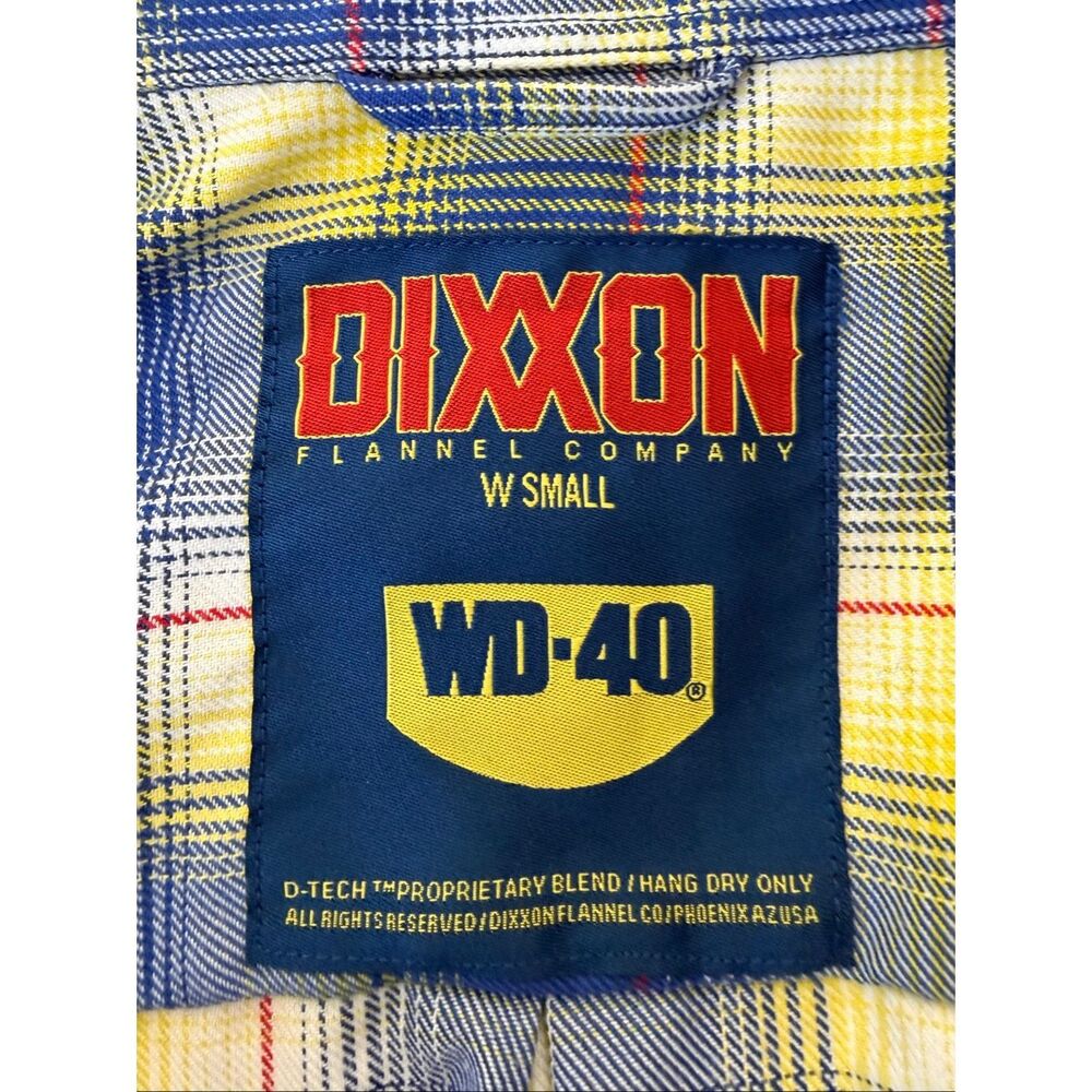DIXXON WD-40 Women’s Flannel Shirt Blue, Yellow Size S - Picture 10 of 12